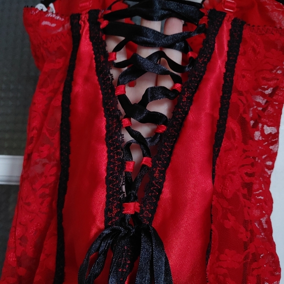 3/$25 - H&M Red Satin Babydoll/Lingerie - Picture 7 of 9